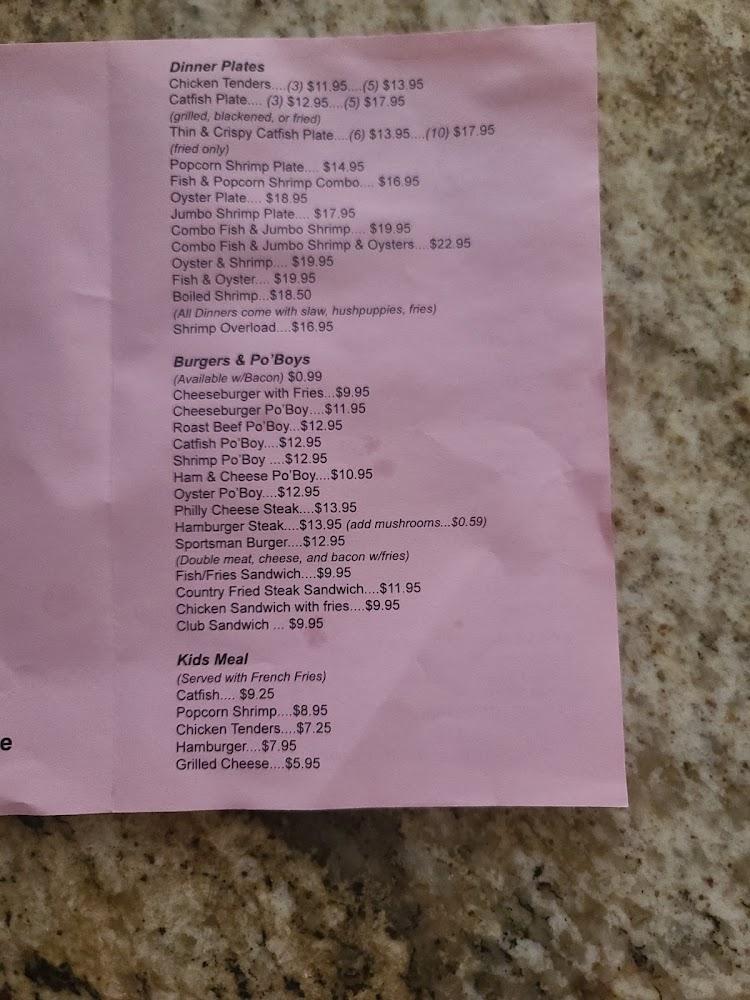 Sportsman Fish & Grill Menu image 1